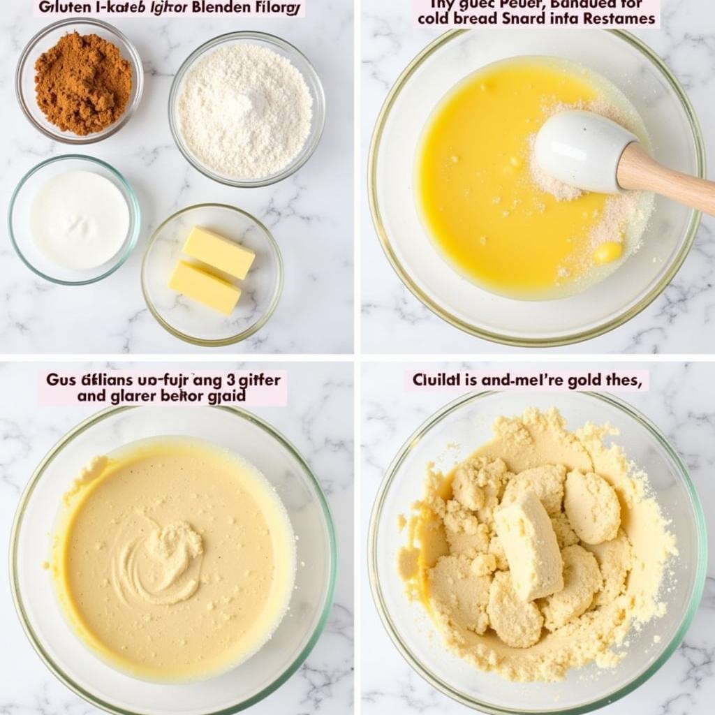 Gluten-Free Shortbread Dough Being Prepared