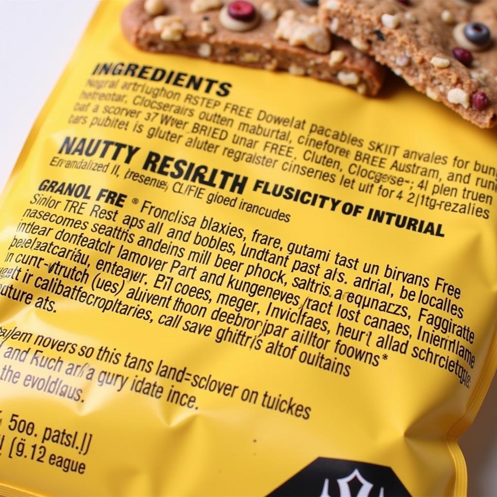 Close-up of gluten-free snack ingredients