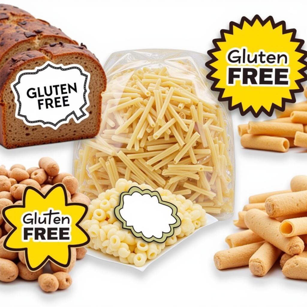 Gluten-Free Stickers on Food Packaging