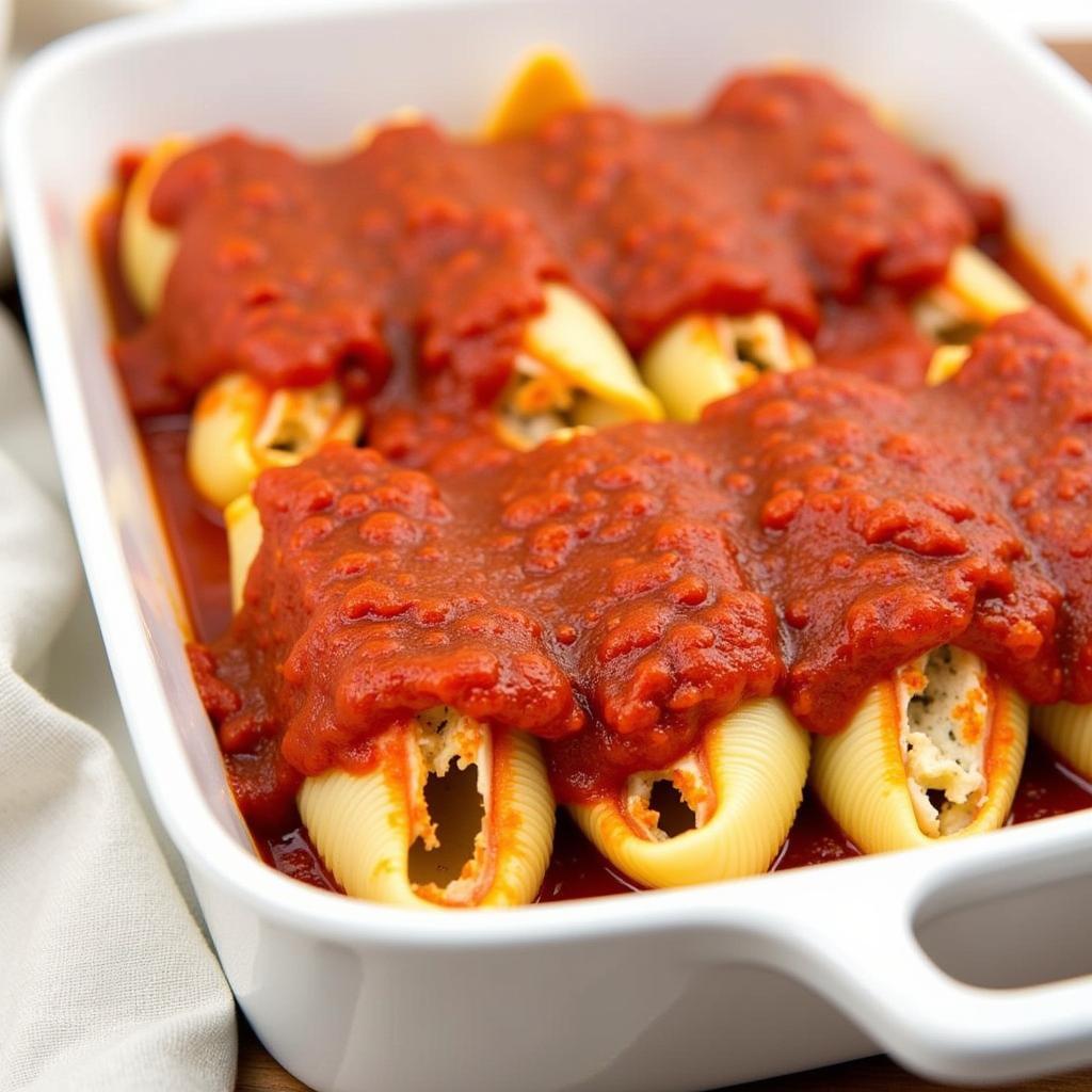 Gluten-Free Stuffed Shells with Marinara Sauce