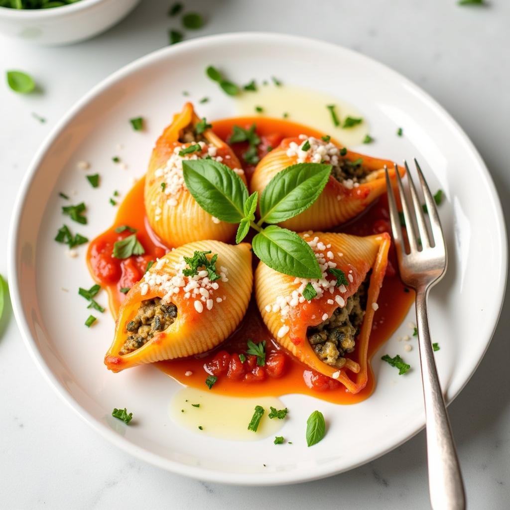 Plated Gluten-Free Stuffed Shells