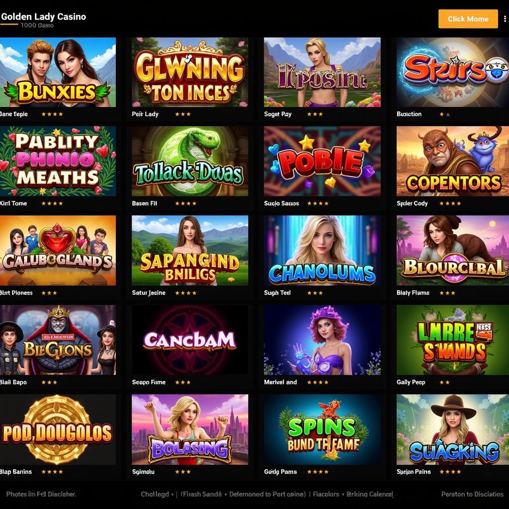 Golden Lady Casino Slots Games Selection