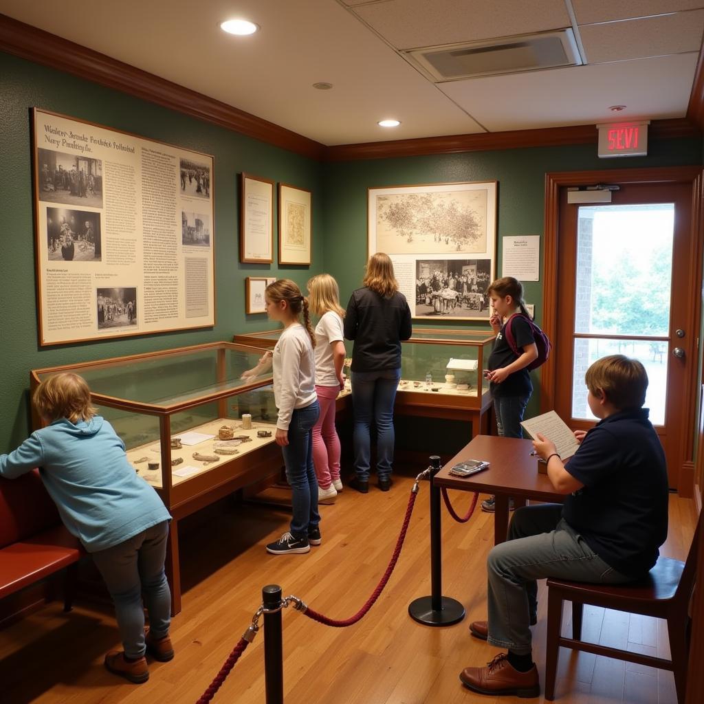 Historical exhibits at the Guntersville Museum