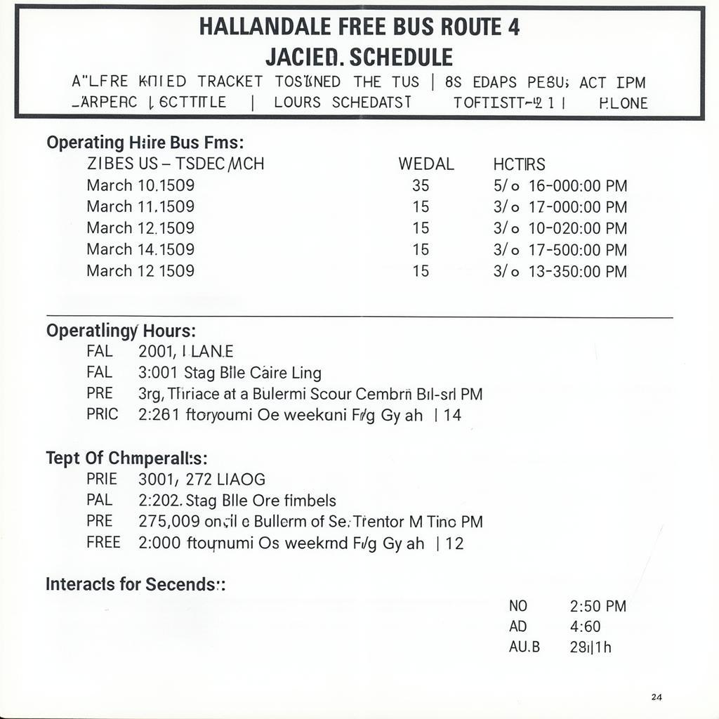 Hallandale Free Bus Route 4 Schedule