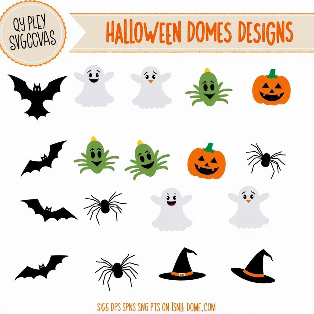 Examples of Halloween Candy Dome SVG Designs