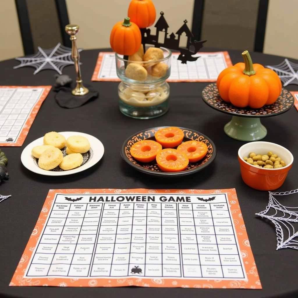 Halloween Decorations and Snacks