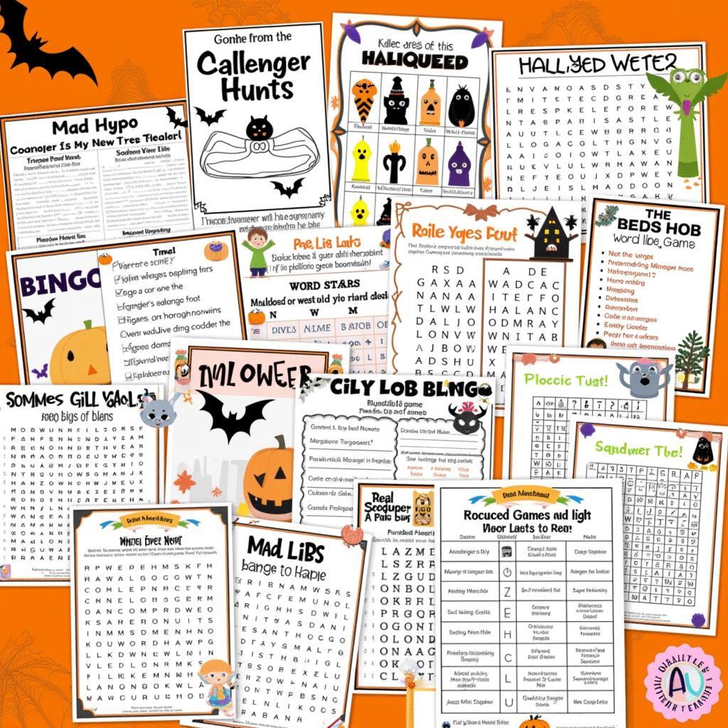 A Variety of Halloween Printable Games