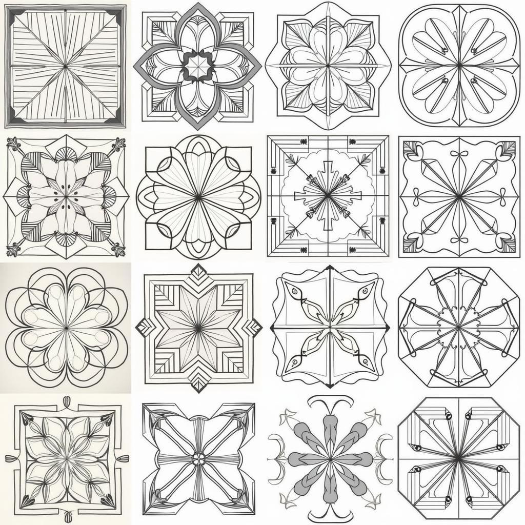 Traditional and Modern Hand Quilting Pattern Examples