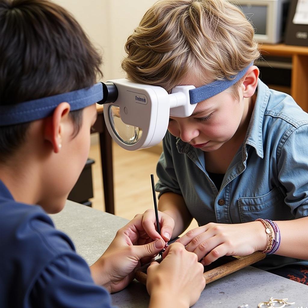 Jewelry Making with a Hands-Free Magnifying Glass