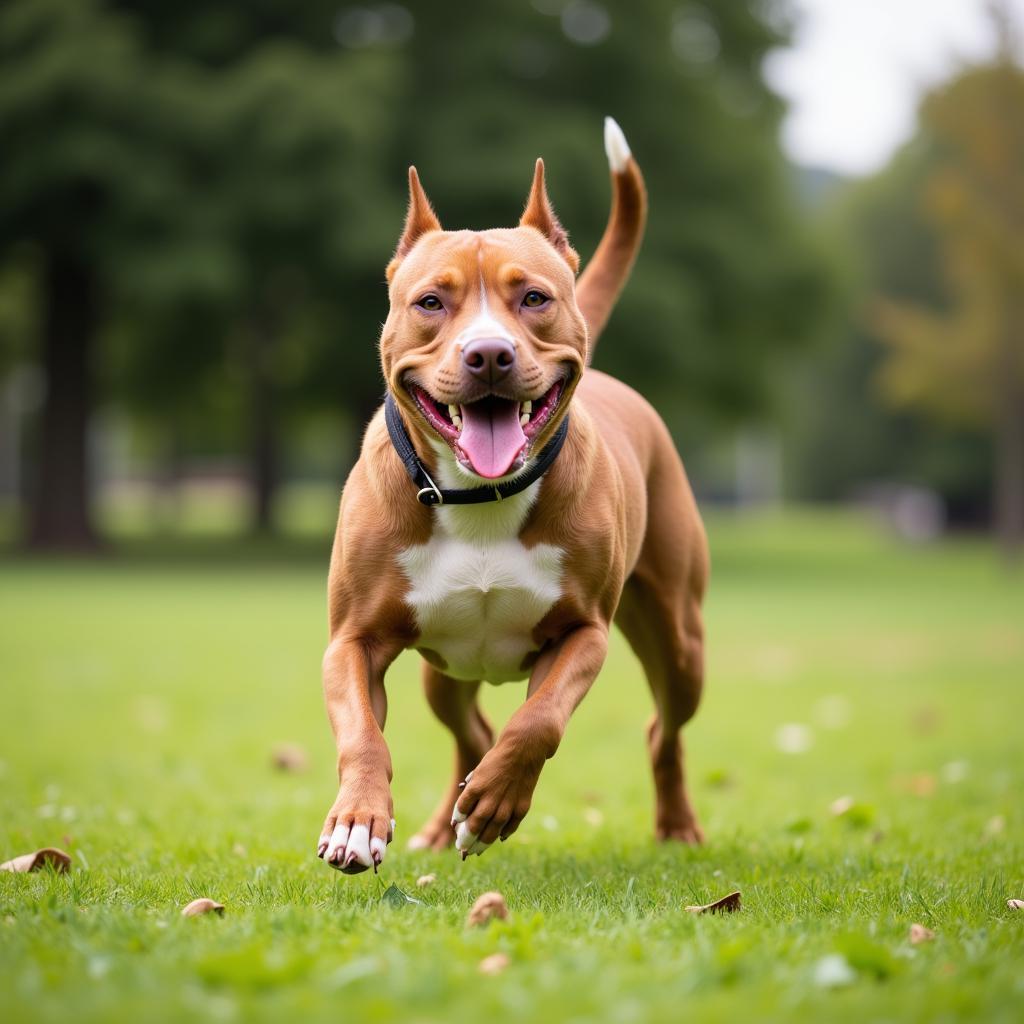 Happy and Healthy Spayed Pitbull