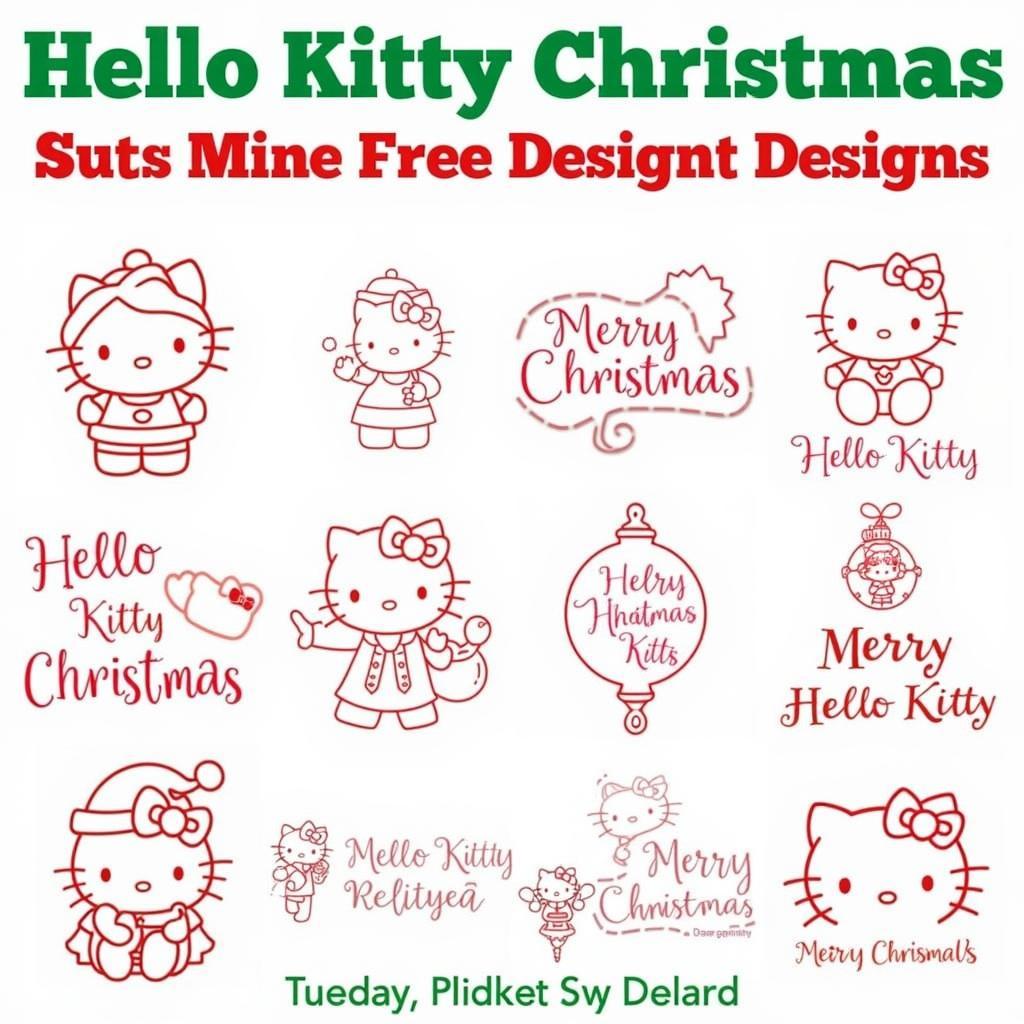 Free Hello Kitty Christmas SVG Download for Cricut & Silhouette