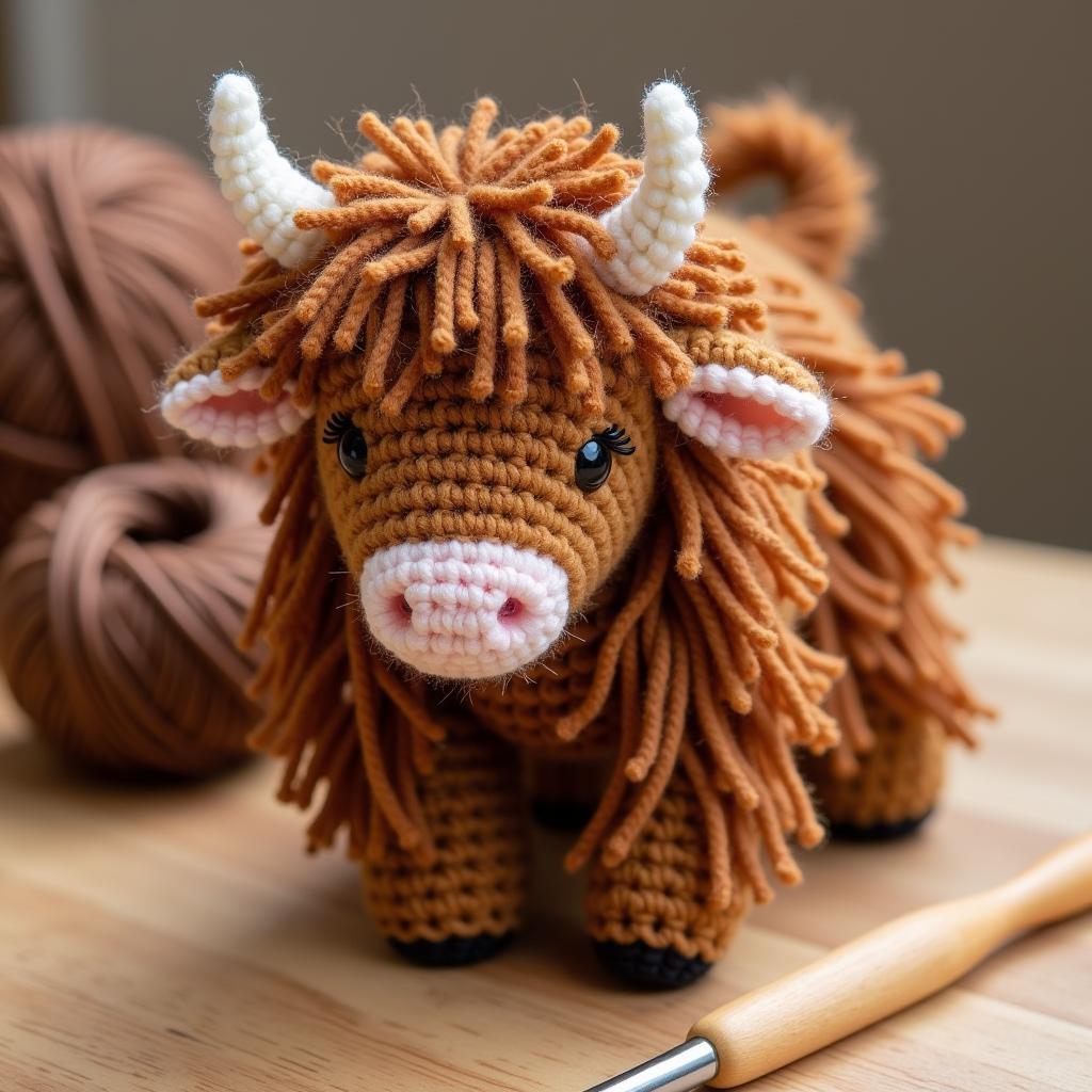 Highland Cow Amigurumi Crochet Pattern