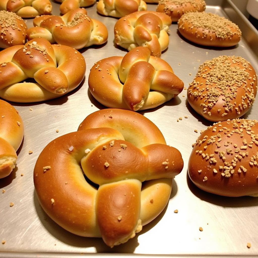 Homemade Nut-Free Pretzels on a Baking Sheet