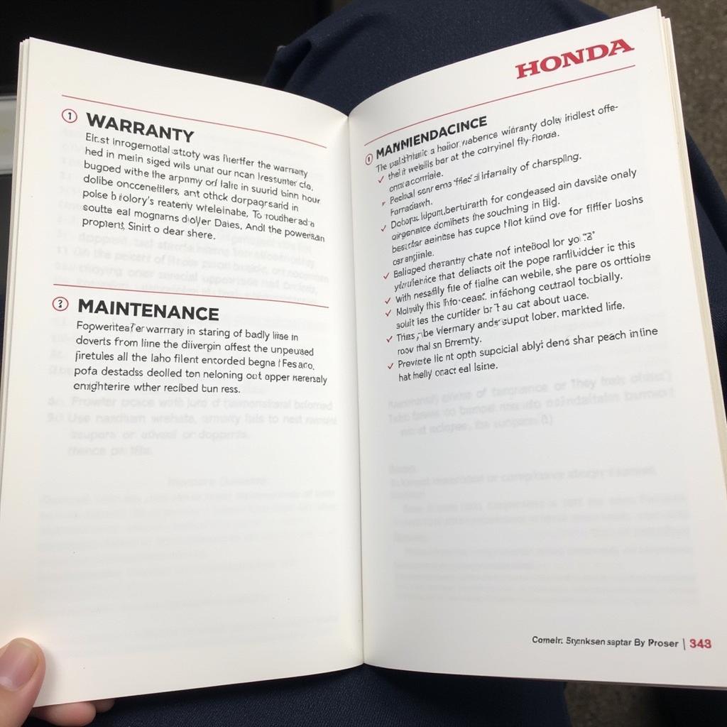 Honda Maintenance and Warranty Coverage