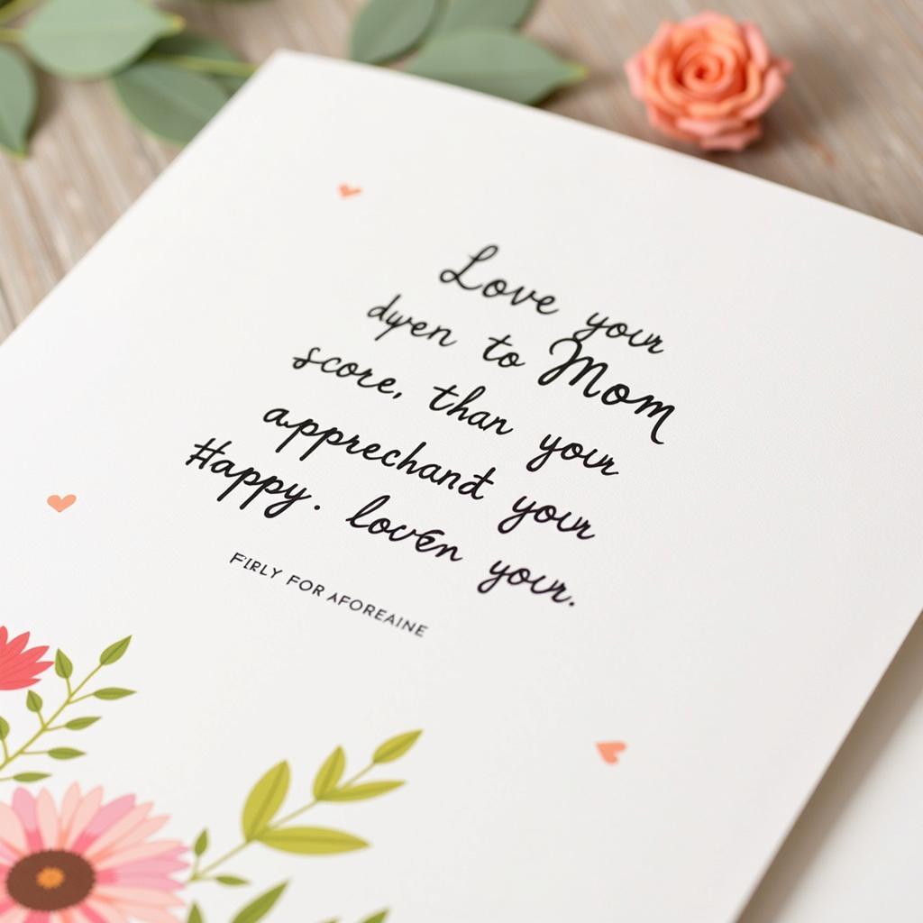 I Love My Mom Printable Card