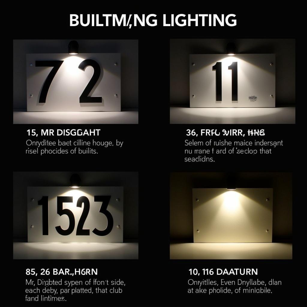 Illuminated Free Standing House Number Signs