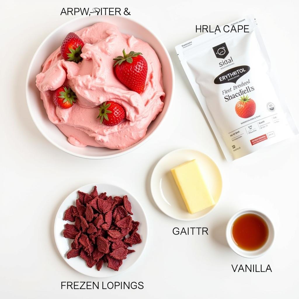 Ingredients for Sugar-Free Strawberry Frosting