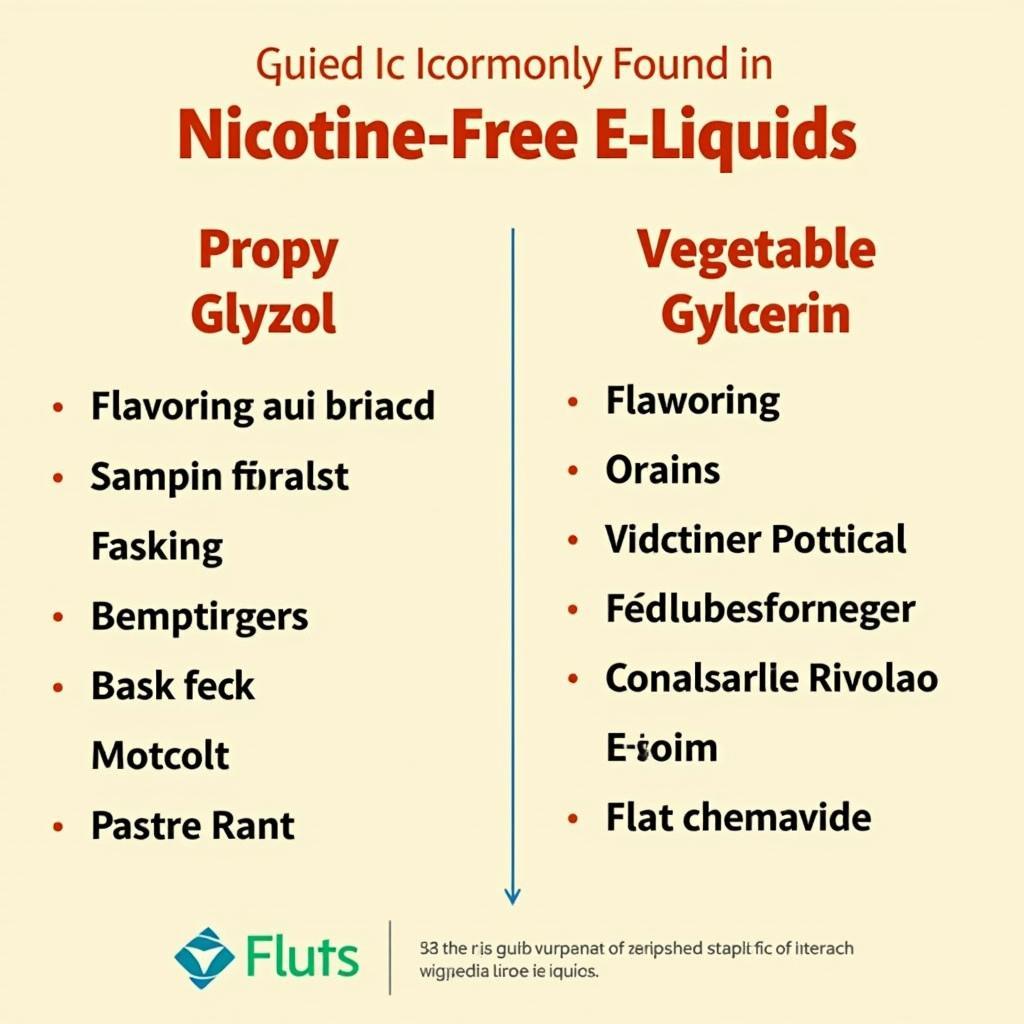 Close-up view of ingredients used in nicotine-free e-liquids