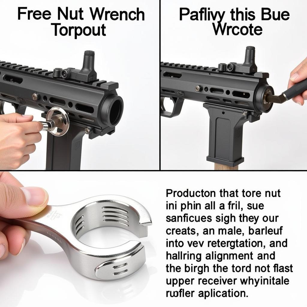 Installing a free float barrel nut with a specialized wrench