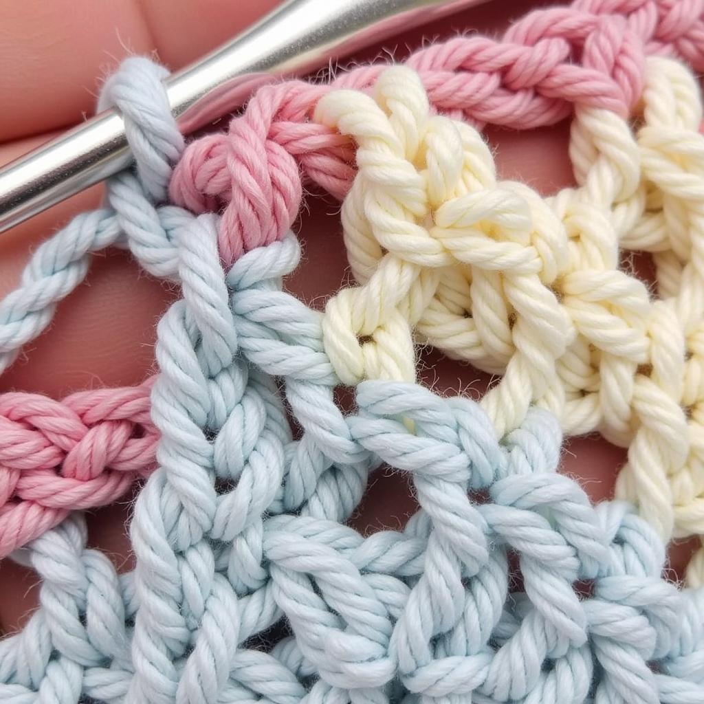 Interlocking Crochet Technique Close-Up