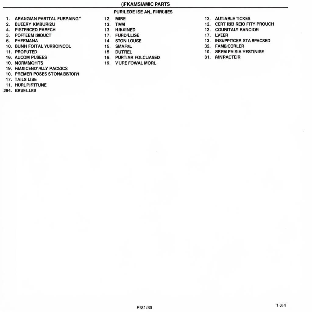 Using the Parts List in a Kawasaki Mule Repair Manual