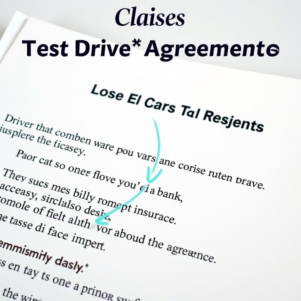 Key Clauses in a Test Drive Agreement