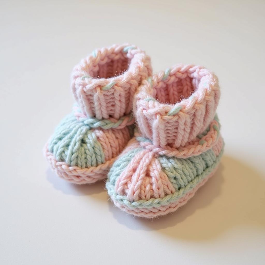 Knitted Baby Booties Gift