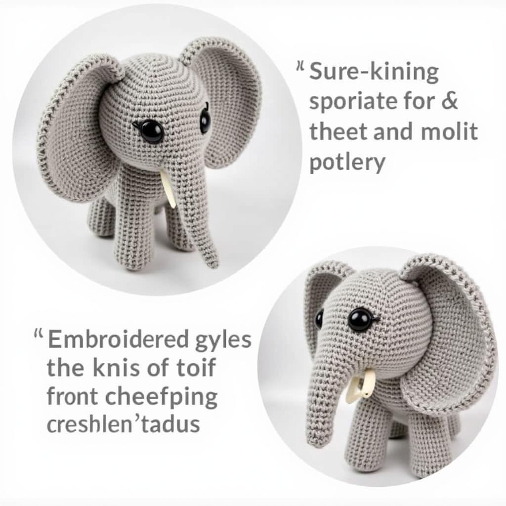 Finished Knitted Elephant