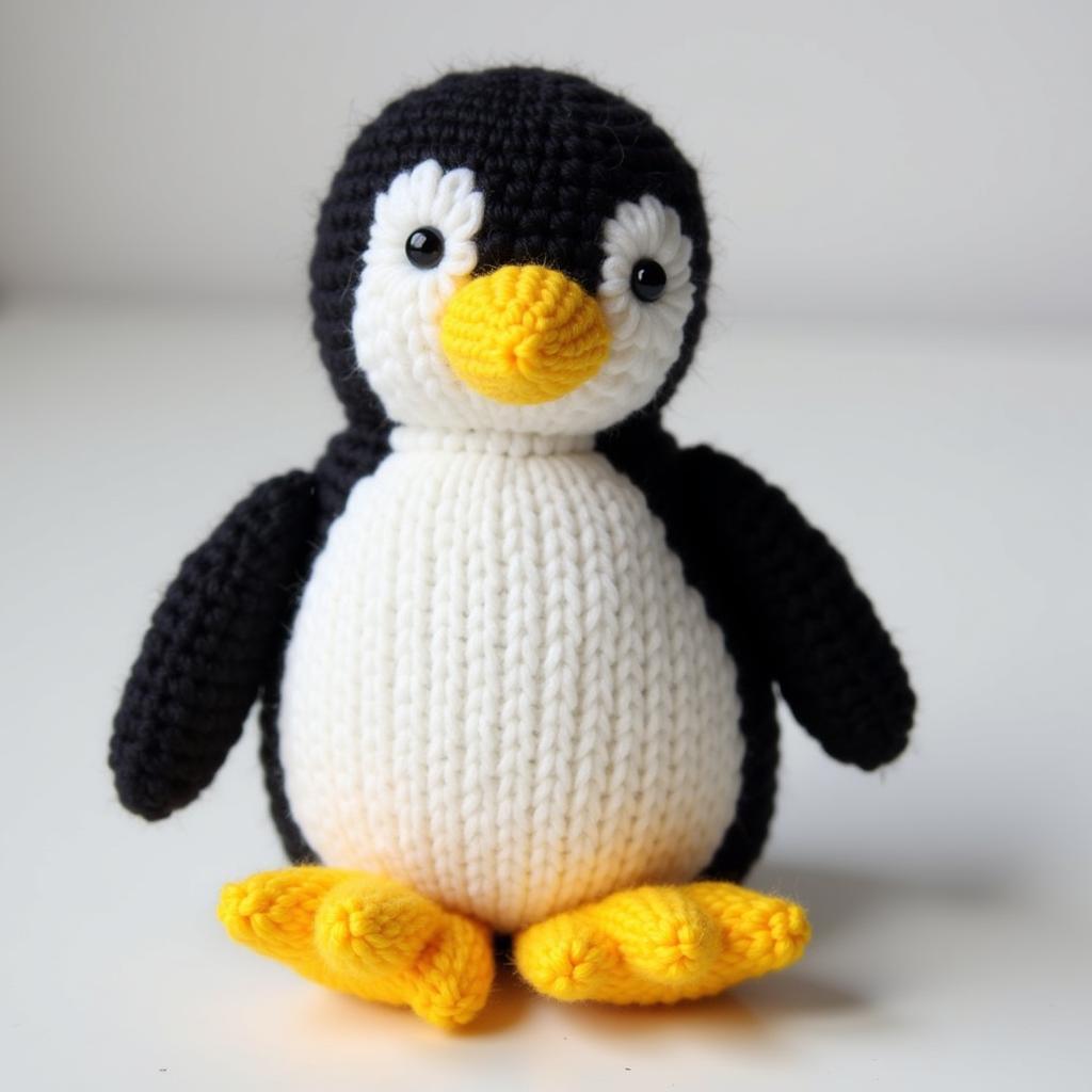 Finished Knitted Penguin