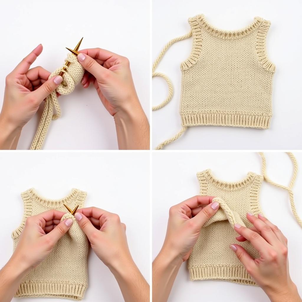 Knitting a Sleeveless Pullover: Step-by-Step