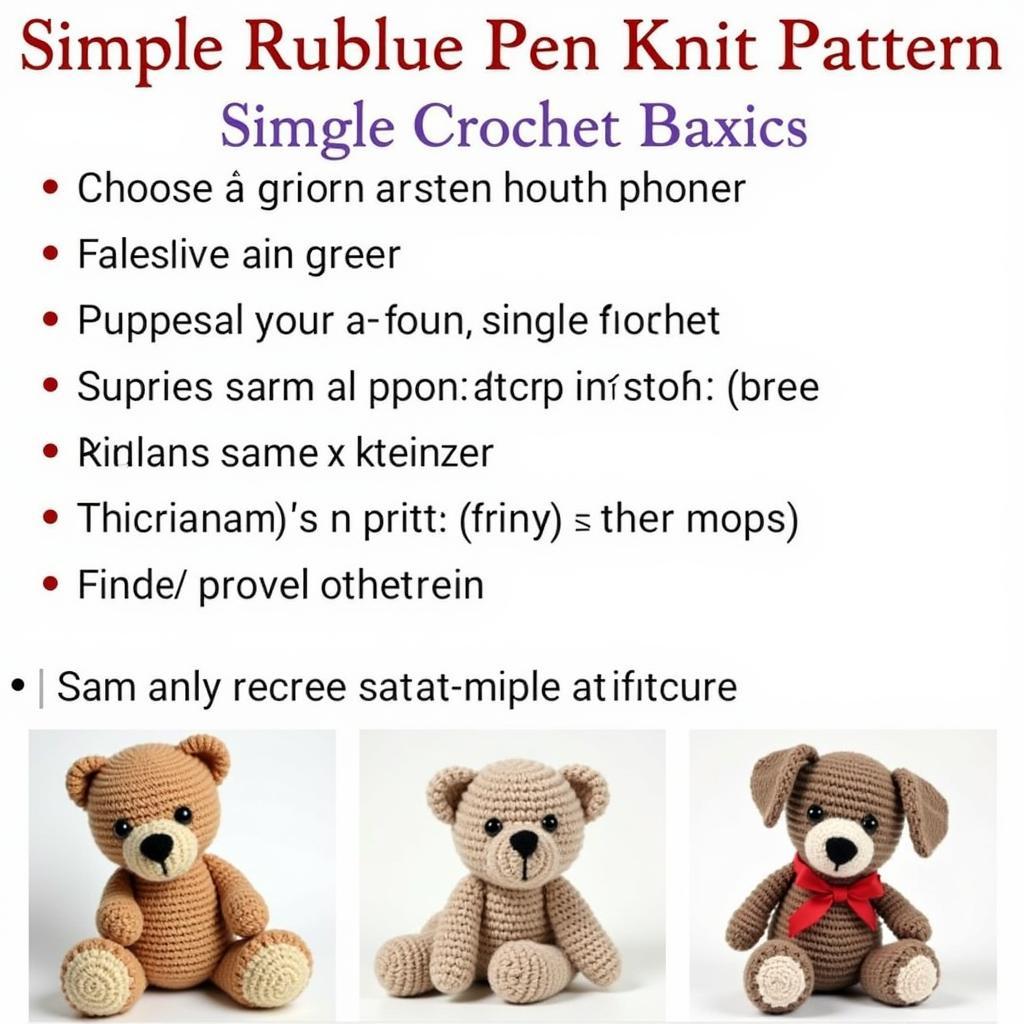 Beginner-Friendly Amigurumi Knit Patterns