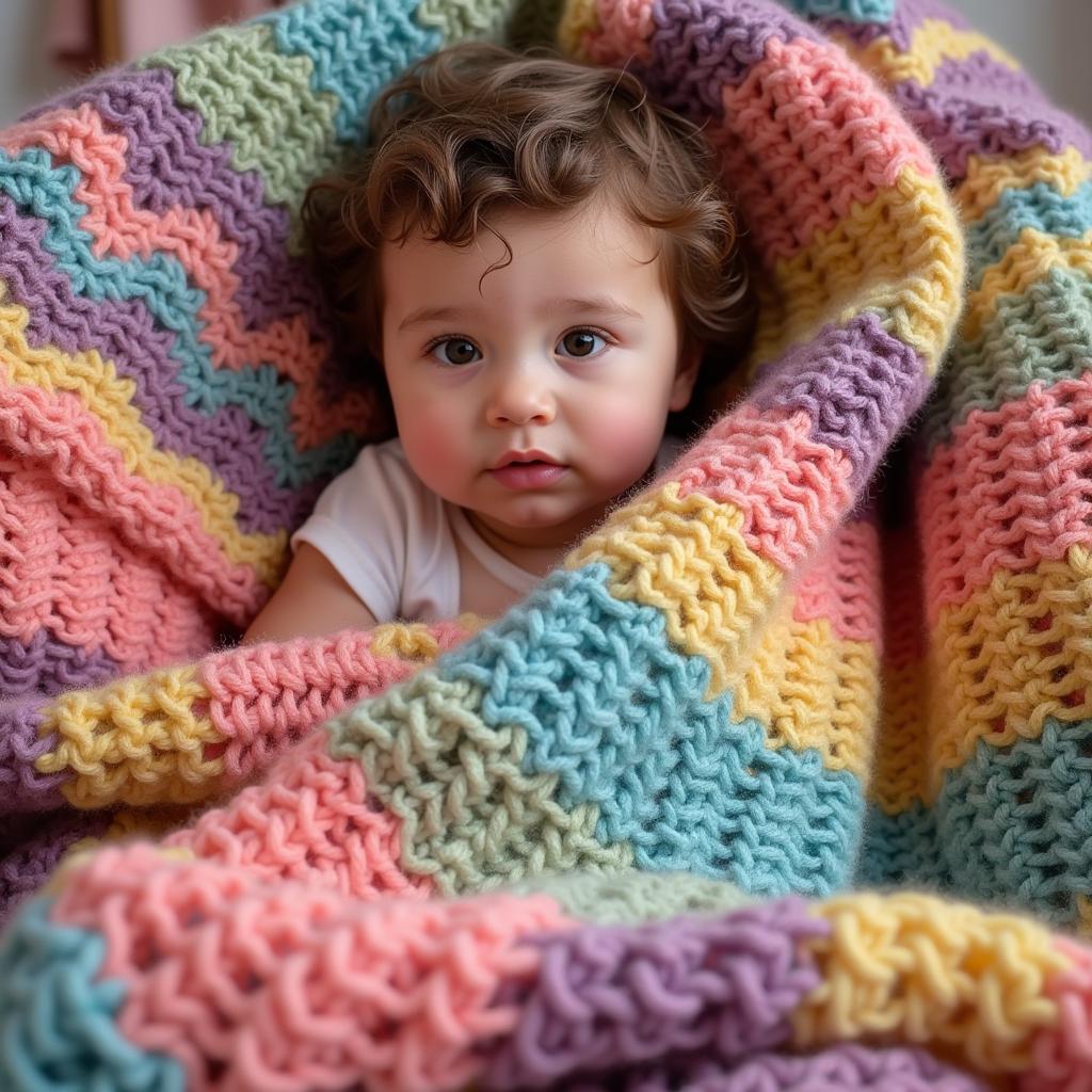 Knitting for Toddlers: Free Patterns - A Cozy Blanket