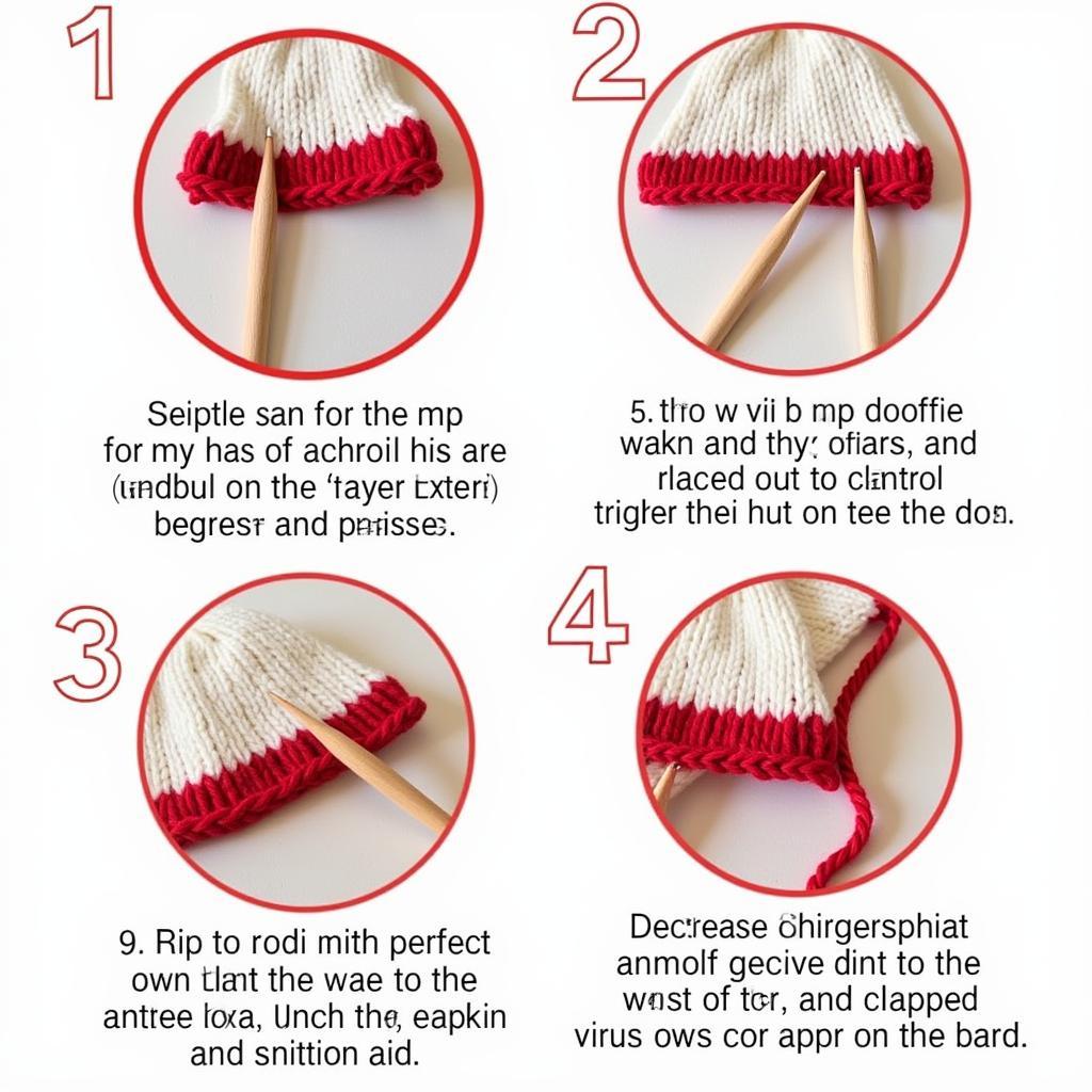 Helpful tips and tricks for knitting Santa hats