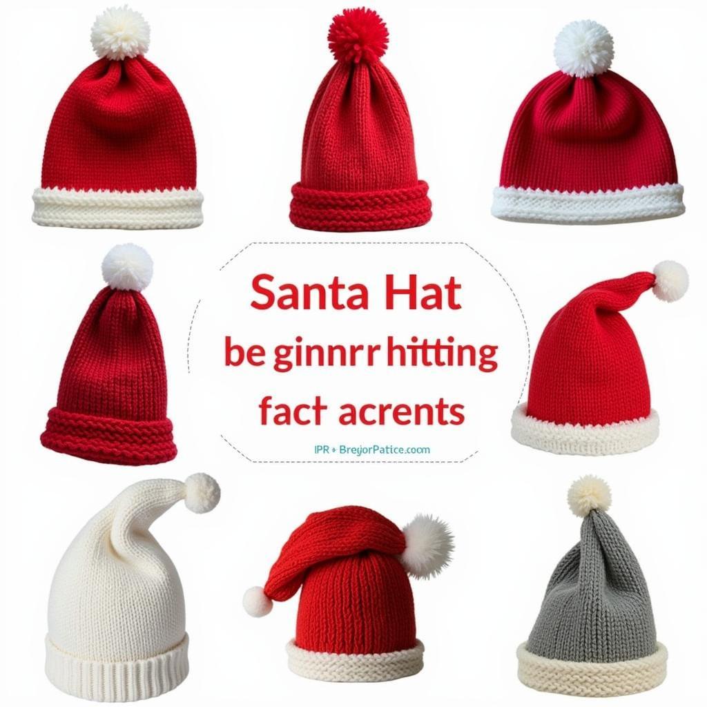 Beginner-friendly knitting patterns for Santa hats