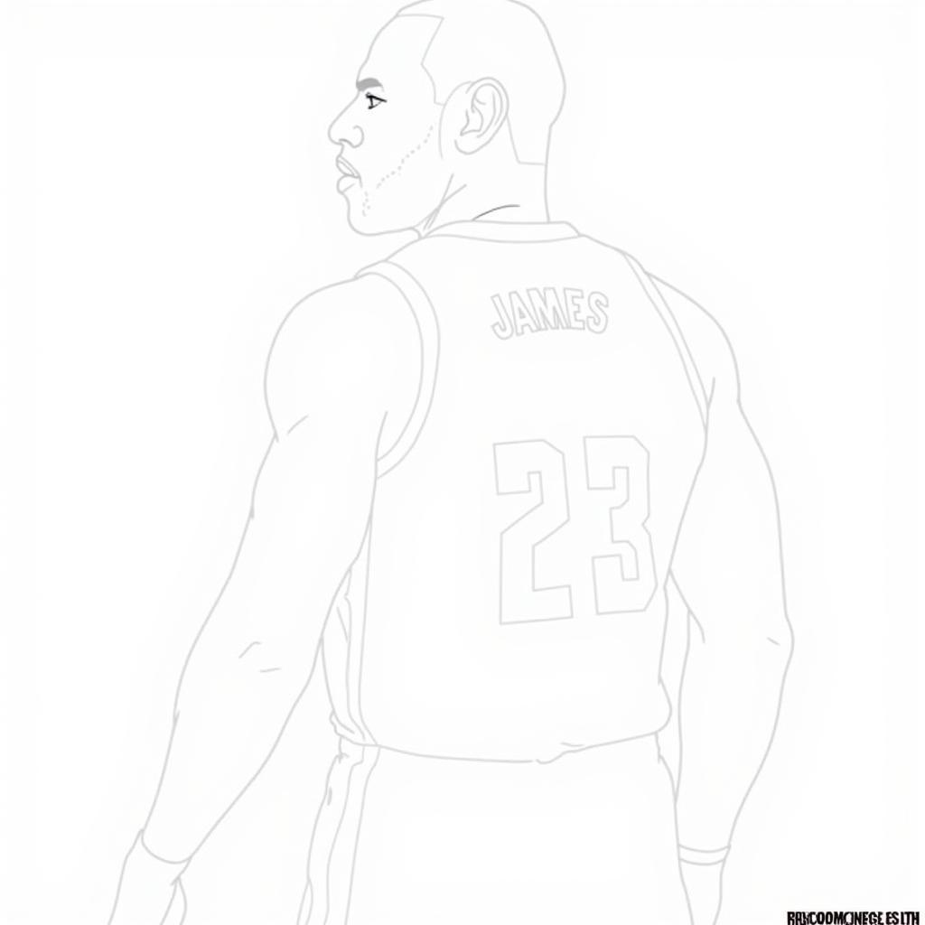 LeBron James Lakers Jersey Coloring Page