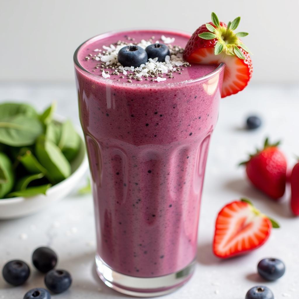 Lectin-Free Breakfast Smoothie with Berries and Coconut Milk