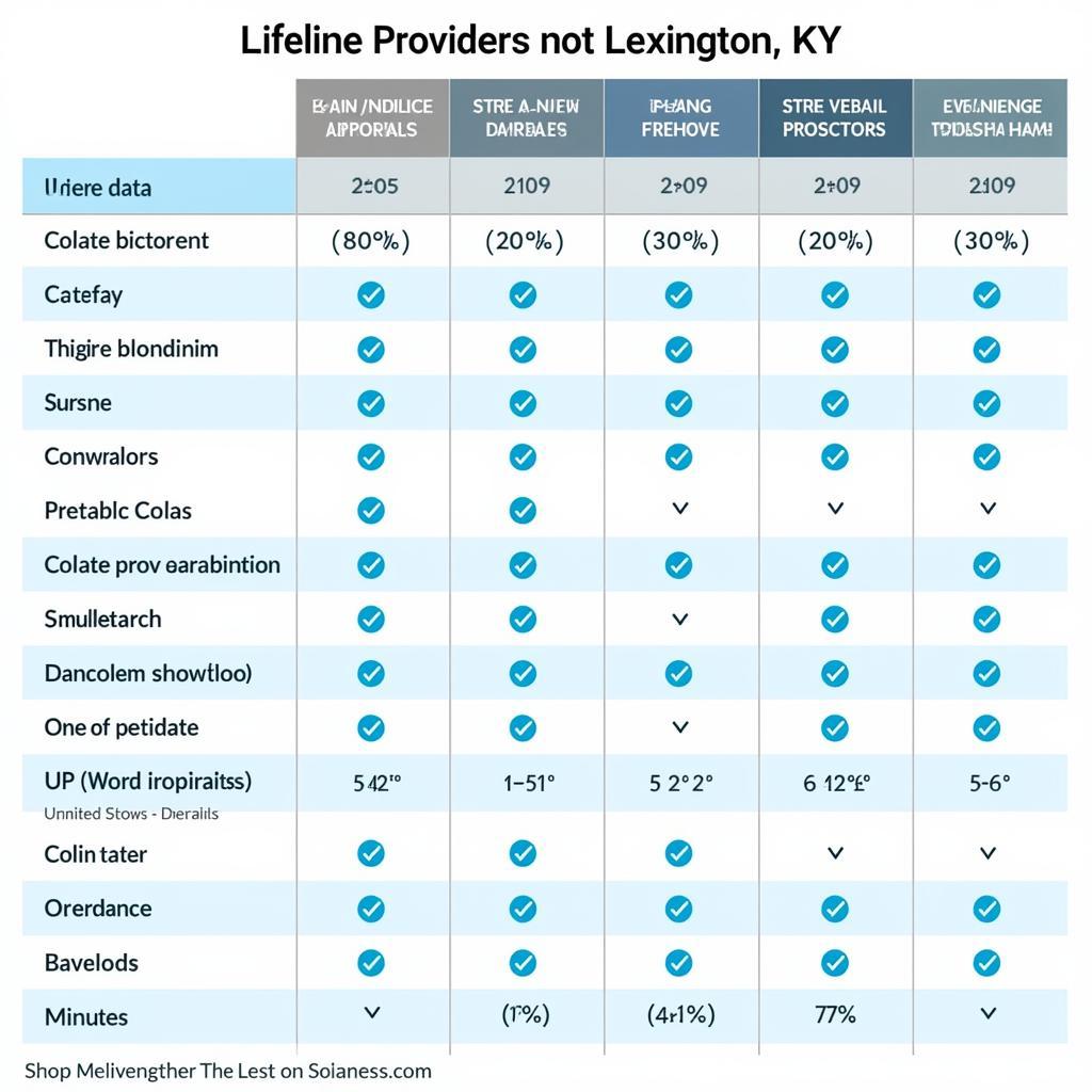 Lifeline Provider Comparison Chart in Lexington, KY