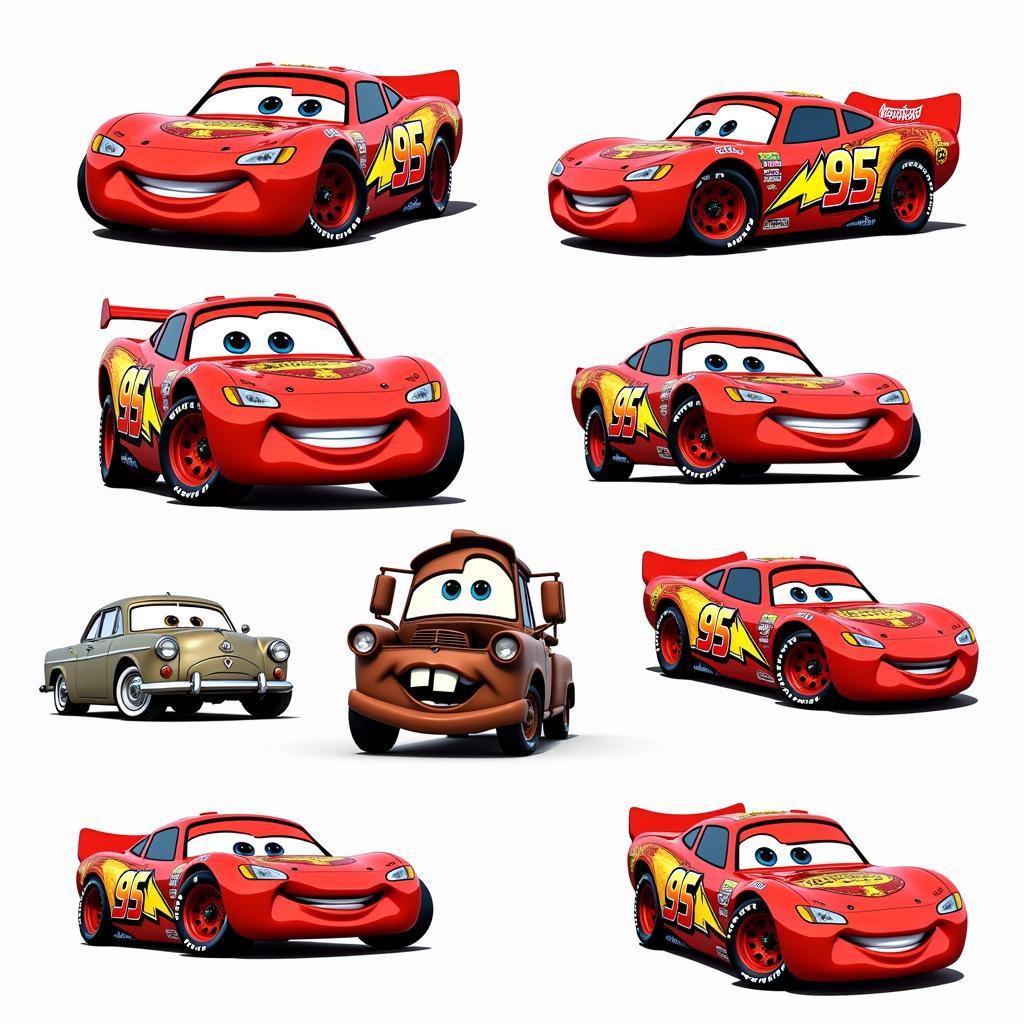 Examples of Lightning McQueen SVG Designs