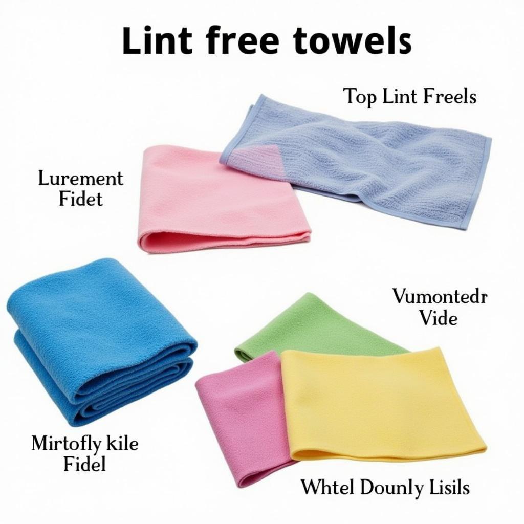 Variety of Lint Free Towels