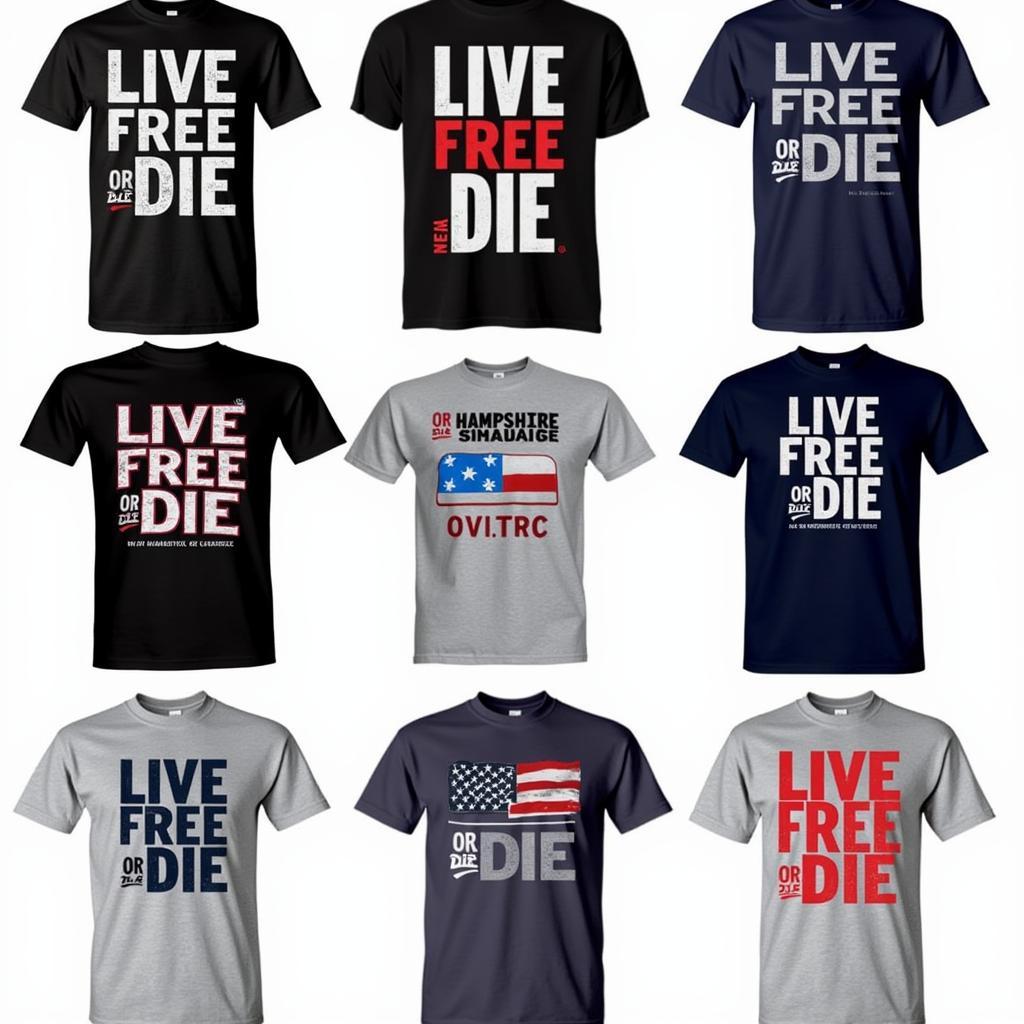 Variety of Live Free or Die T-Shirt Designs