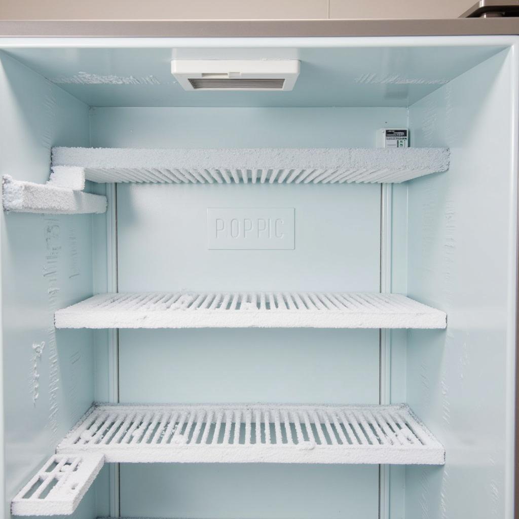 Inside a Manual Defrost Freezer