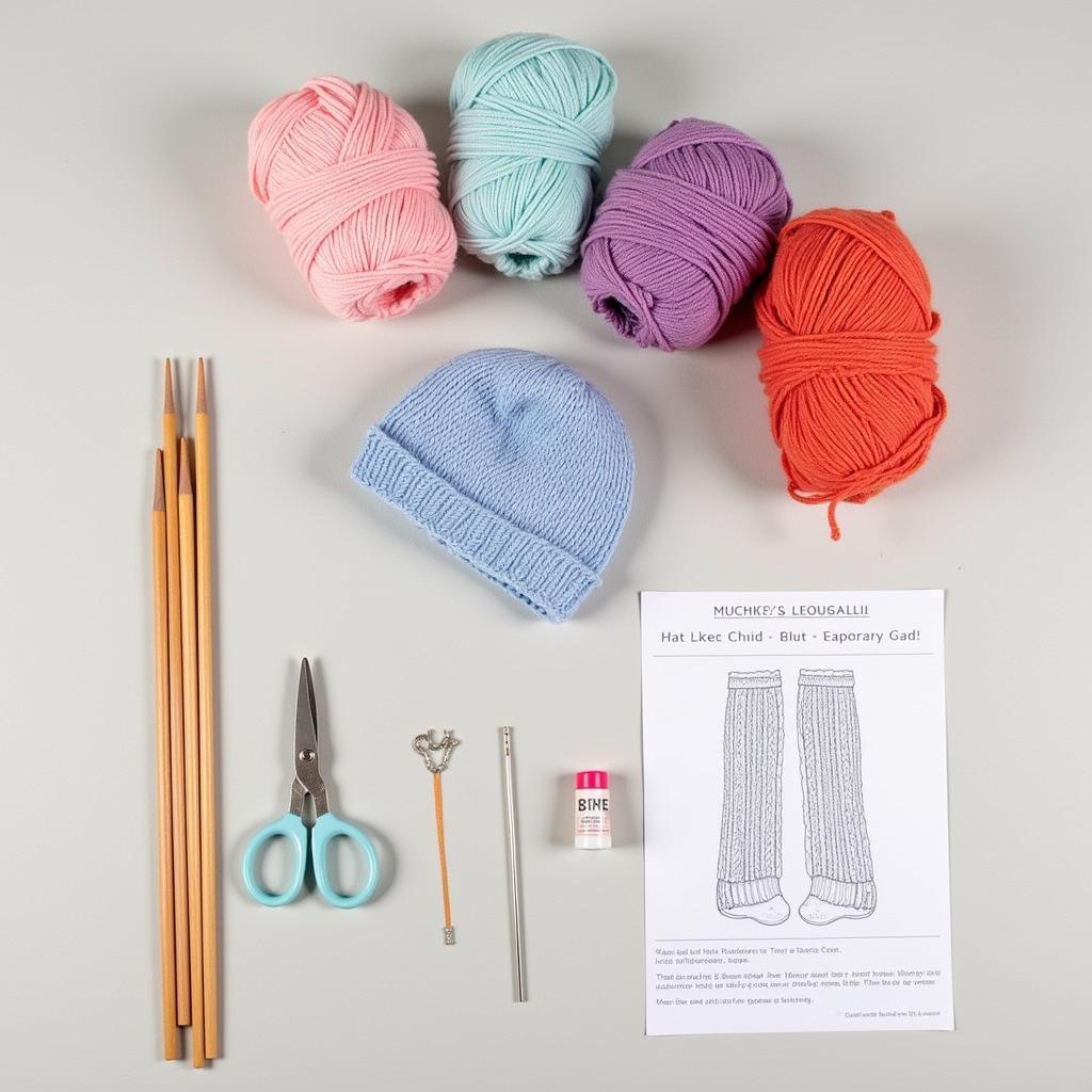 Materials for Knitting Children's Hat