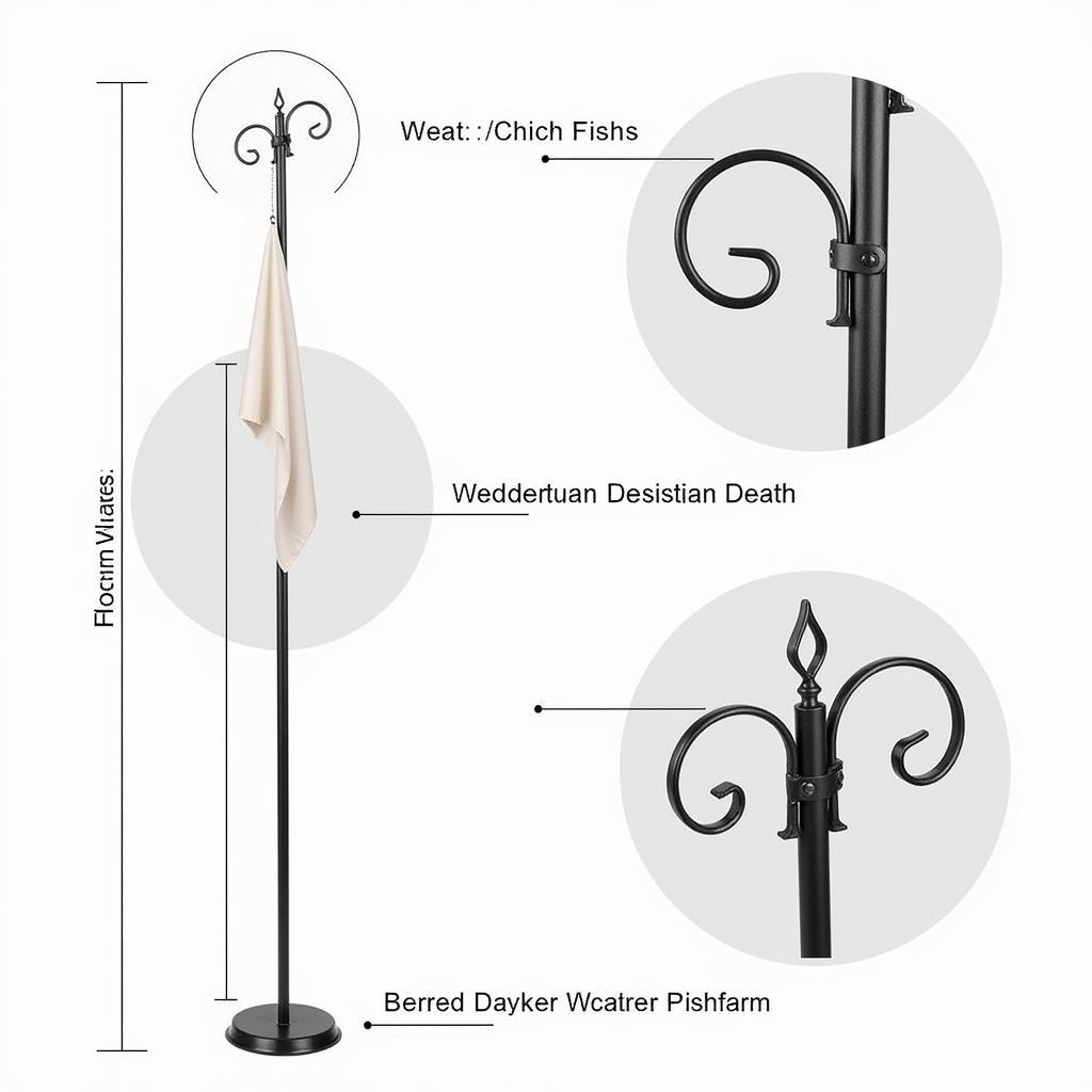 Durable Metal Garden Flag Stand