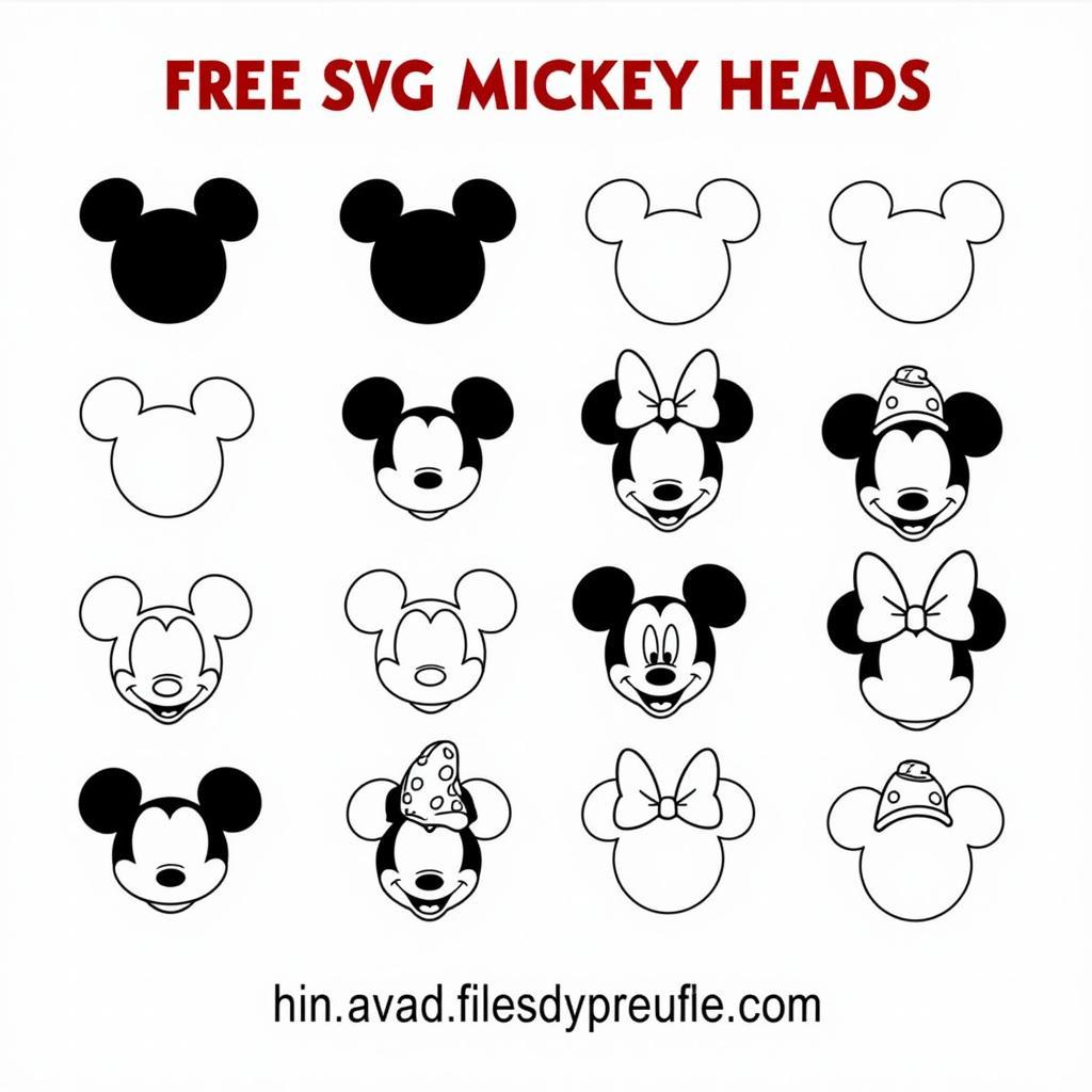 Free Mickey Mouse Head SVG Examples