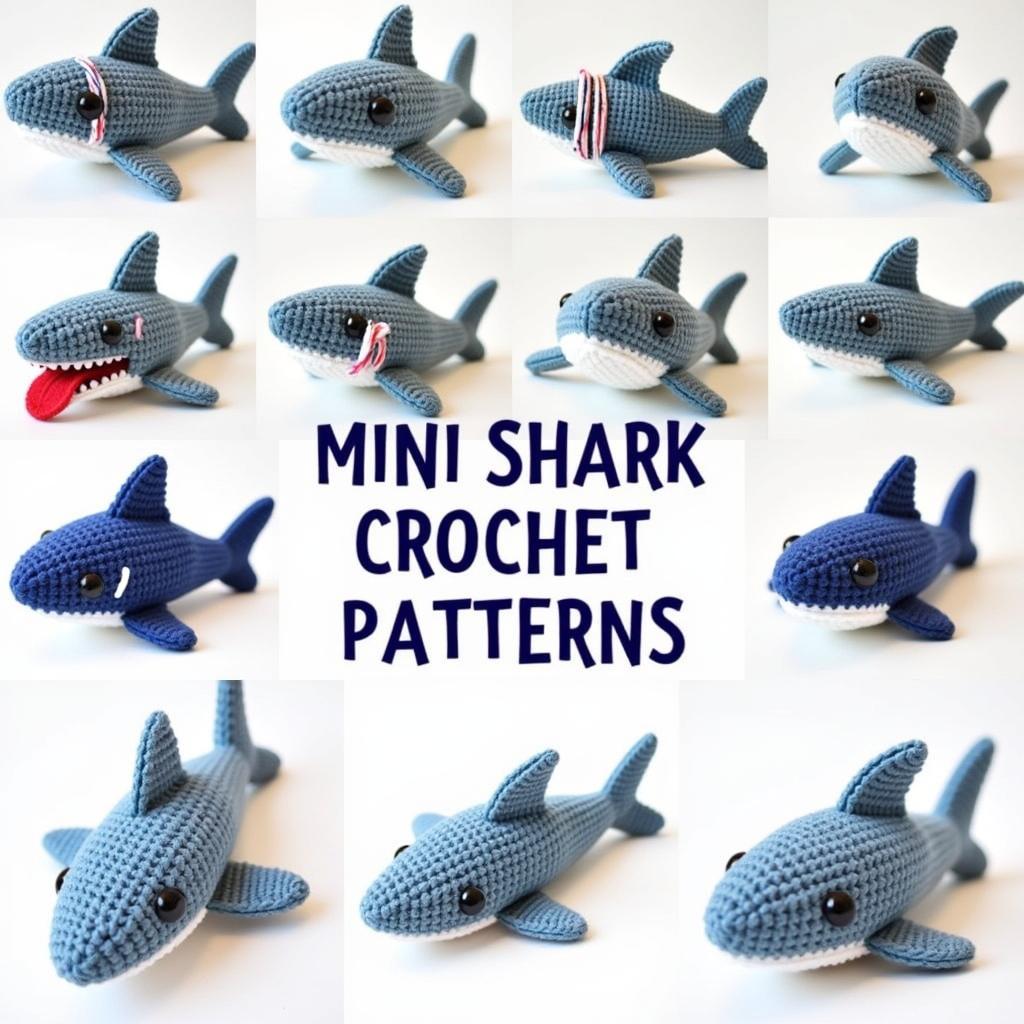 Finished Mini Shark Crochet Project: Adding Embellishments