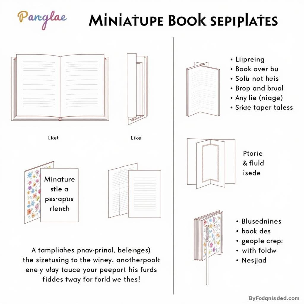 Variety of Miniature Book Templates