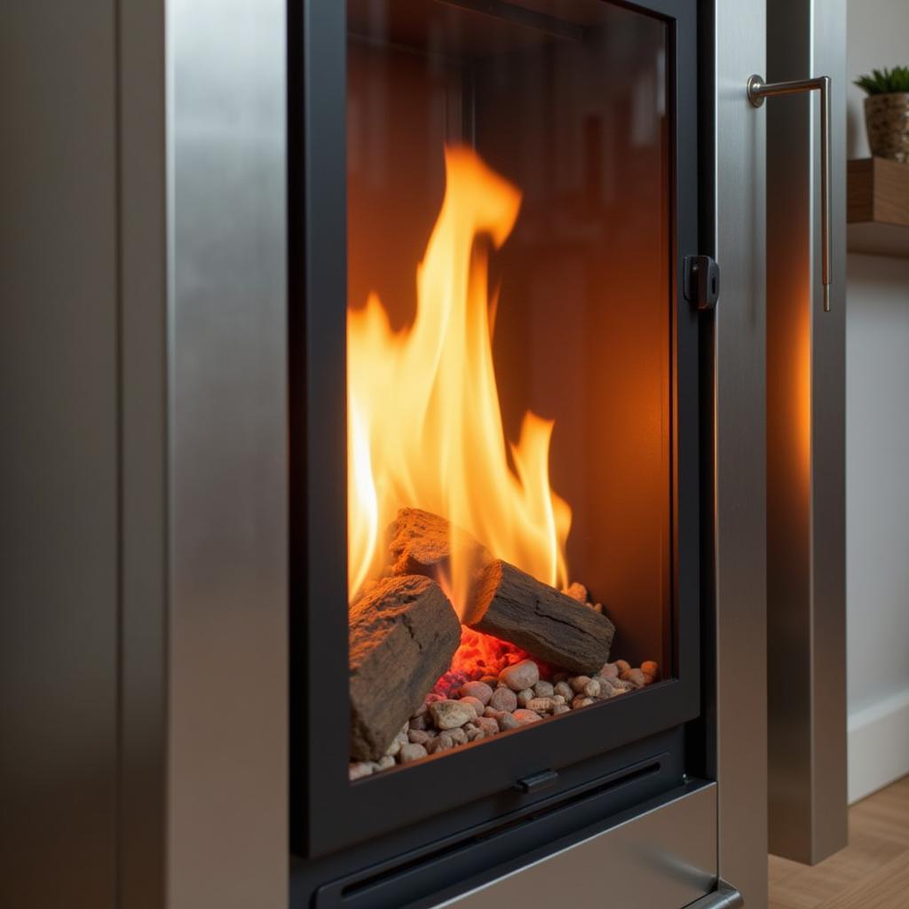 Modern Free Standing Propane Fireplace