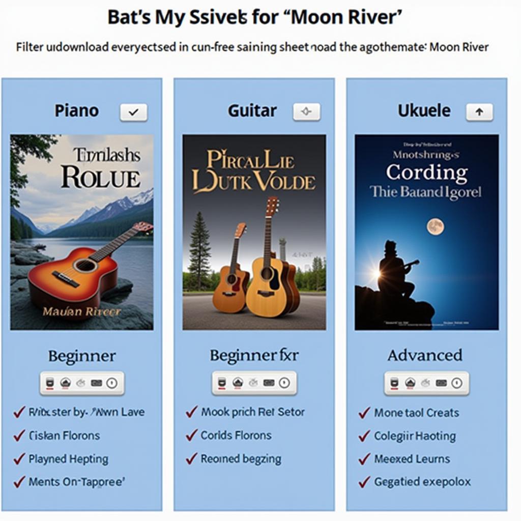 Free Downloadable Moon River Sheet Music