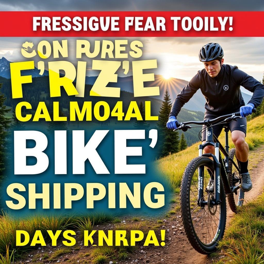 Mountain bike free shipping promotional banner