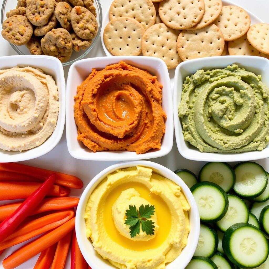 Nut-Free Hummus Variety Platter